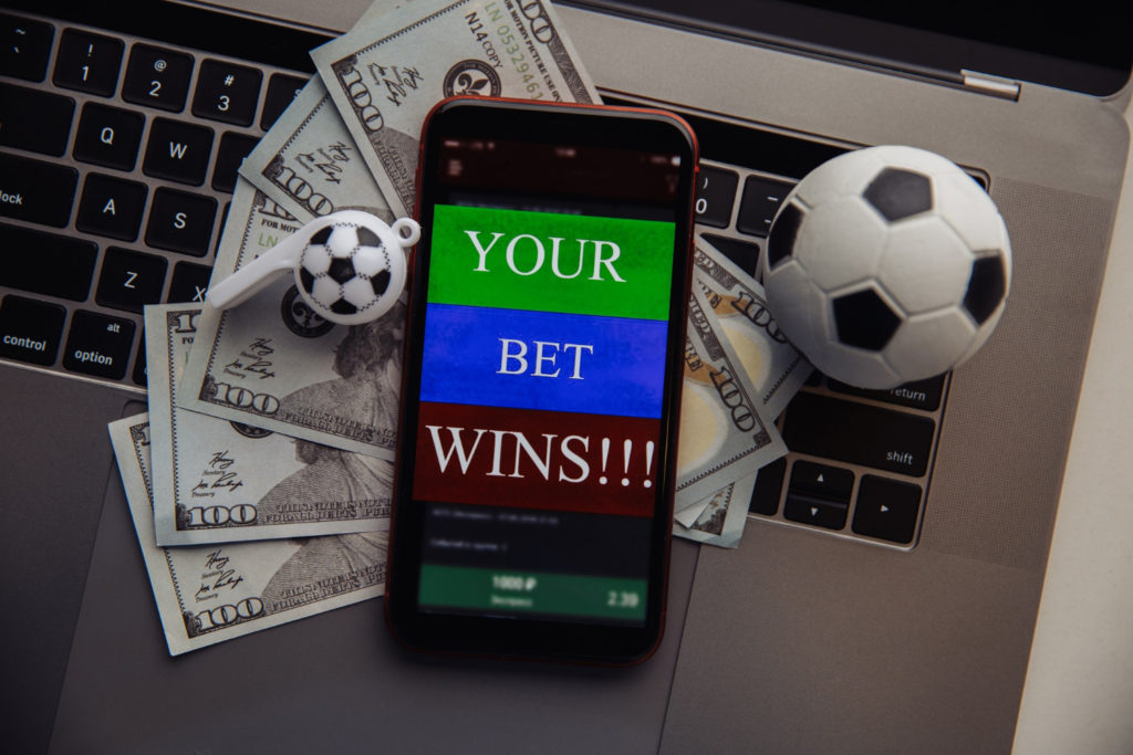 smartphone with online gambling application